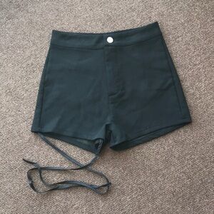 Elegant Black High-Waisted Women's Shorts